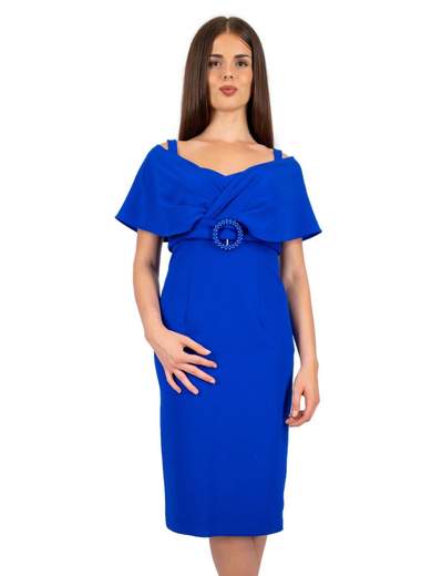 ALLURE Tubino Cerimonia Donna Corto Elegante Scollo Omerale