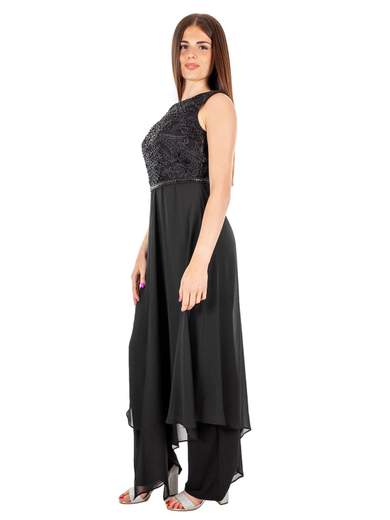 Sologioie Tuta Elegante Per Cerimonia Jumpsuit Intera Completa Con Stola