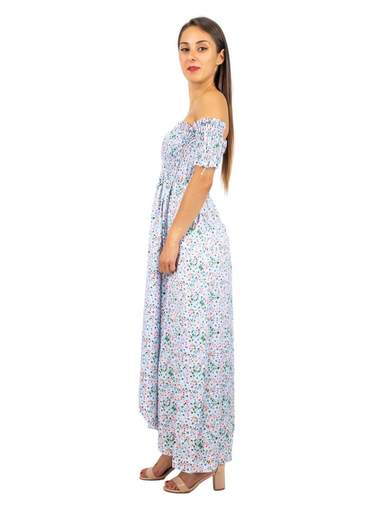 VESTITO A FIORI ESTIVO CON SPACCO