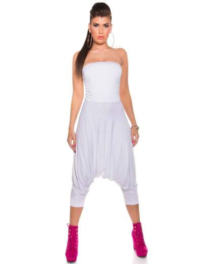 Women's Casual Bandeau Viscose Harem Jumpsuit A00442