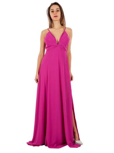 STRABELLO CERIMONIA Vestito Cerimonia Elegante Lungo con Spacco e Scollo a V A29499-3937-GINA