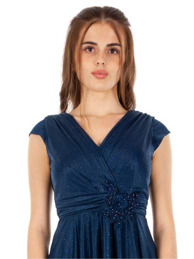 STRABELLO CERIMONIA Abito Cerimonia Corto Per Signora In Chiffon Glitterato