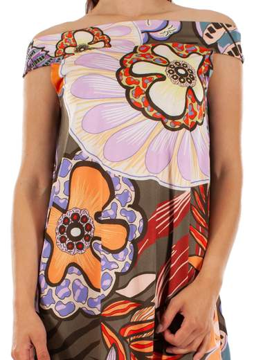 VESTITO SCOLLO A BARCHETTA ESTIVO