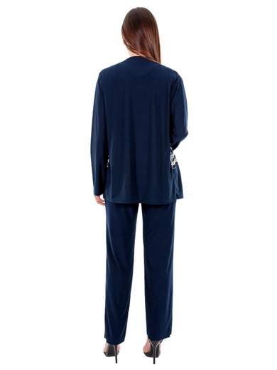 STRABELLO Completo Pantaloni Eleganti Da Cerimonia Con Cardigan E Blusa