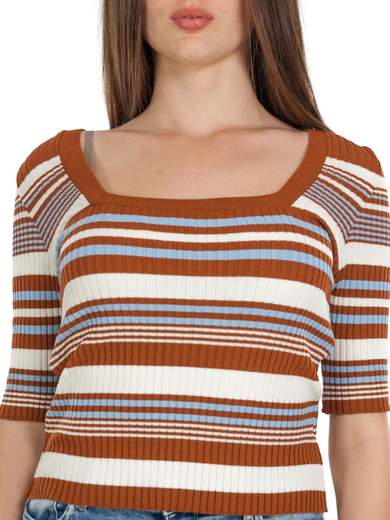 RINASCIMENTO Maglia Estiva Donna A Righe A Maniche Corte Rinascimento