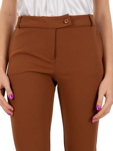 RINASCIMENTO Pantaloni donna eleganti a sigaretta in crepe elasticizzato PNTBSCRP