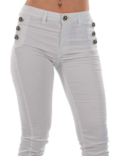 RINASCIMENTO Pantaloni Crop Donna Estivi In Cotone Elasticizzati Skinny