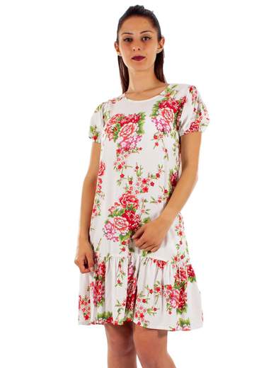 RINASCIMENTO Vestito Con Manica A Sbuffo Donna Estivo A Fiori Di Rinascimento