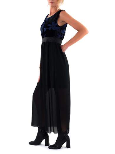 CARMEN UNICA Vestito Lungo Elegante Donna Stile Impero Con Elastico In Vita