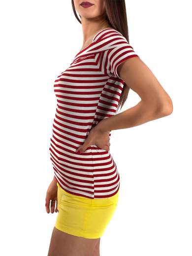 CARMEN UNICA T-shirt a righe manica corta C83