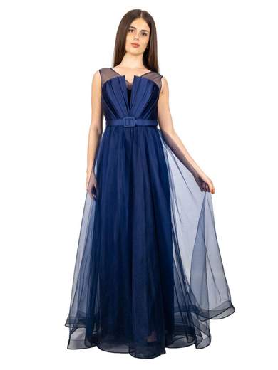 Bianca Brandi Abito Cerimonia Lungo Donna In Tulle Principessa Stile Impero