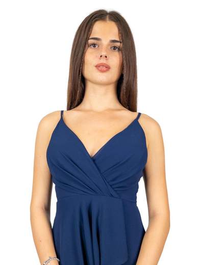 Abito cerimonia donna stile impero con spalline regolabili