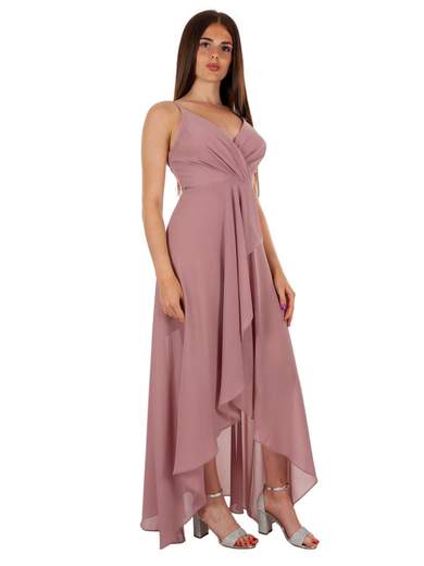 Abito cerimonia donna stile impero con spalline regolabili