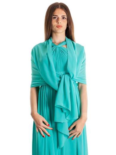 Abito da cerimonia lungo elegante stile impero con spacco