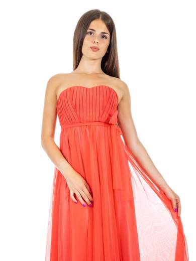 SISTE'S Abito Cerimonia Tulle Lungo Stile Impero Donna Scollo A Cuore