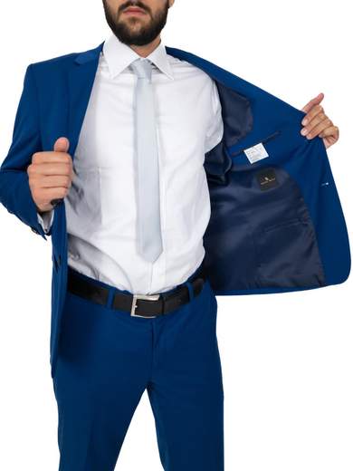 Abito cerimonia uomo giovanile elegante per matrimonio slim fit Drop 8