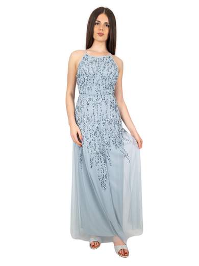 Frank Lyman Abito Lungo Elegante Cerimonia Donna Con Scollo Americana