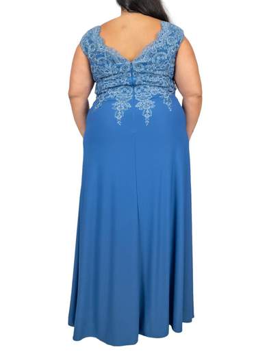 Abito stile impero taglie forti lungo elegante da cerimonia