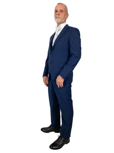 Abito uomo cerimonia slim fit con gilet Drop 7 fresco lana