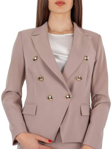 RINASCIMENTO Blazer Donna Elegante Corto Doppiopetto Rinascimento