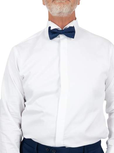 Camicia bianca uomo elegante collo diplomatico con gemelli