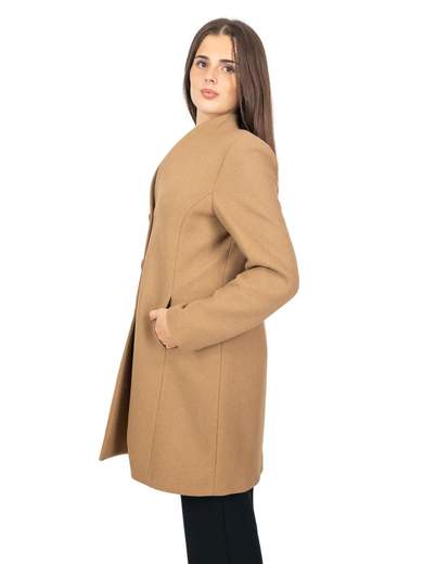 Cappotto donna elegante curvy invernale misto lana