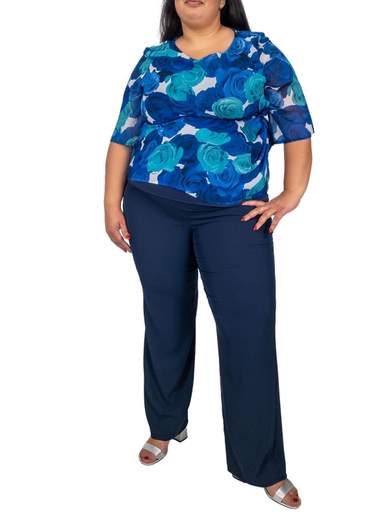 Sologioie Curvy Completo Pantalone E Casacca Elegante Abito Cerimonia Curvy