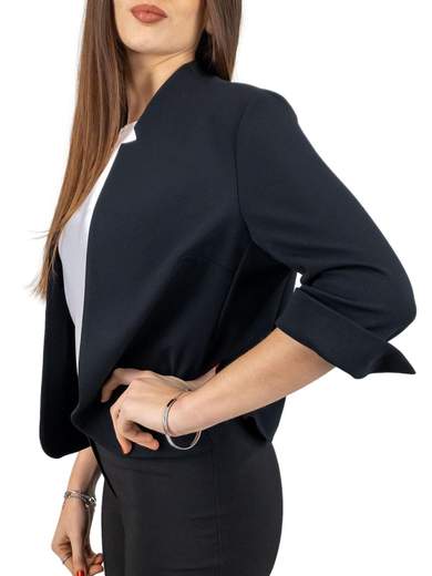 Coprispalle elegante curvy corto in crepe maniche tre quarti