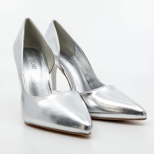 Décolleté argento eleganti con tacco a spillo 10 cm