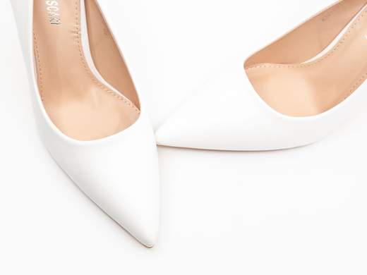 Décolleté bianche da sposa eleganti con tacco alto