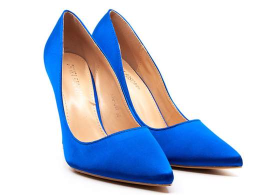 Décolleté blu con tacco alto da cerimonia eleganti donna A30-097