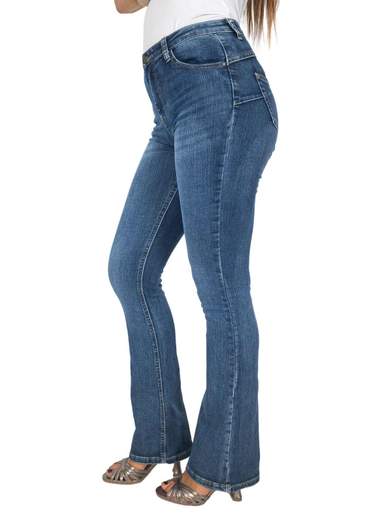 MISS BONBON Jeans A Zampa Donna Push Up Bootcut Scampanati Elasticizzati