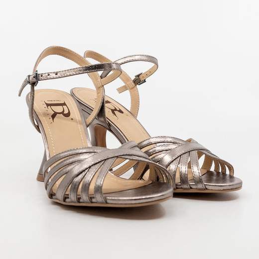 Sandali eleganti da cerimonia estivi donna tacco largo bronzo