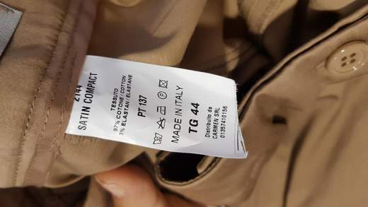 CARMEN Pantaloni slim in cotone 110-2144-SAT