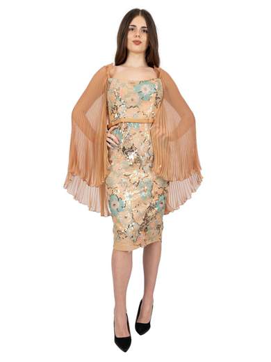 Tubino cerimonia paillettes elegante corto donna