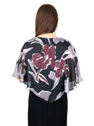 Frank Lyman Tubino Elegante Online Corto Con Balze E Mantella A Fiori