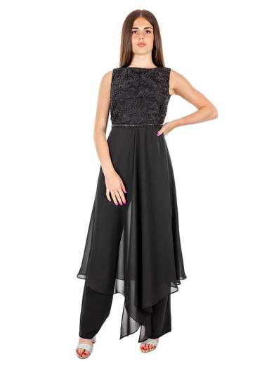 Sologioie Tuta Elegante Per Cerimonia Jumpsuit Intera Completa Con Stola