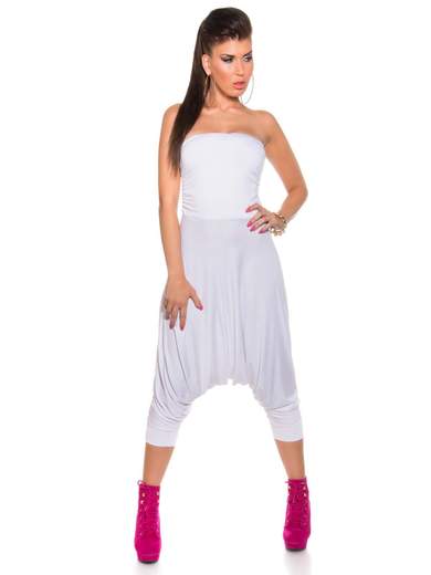 Women's Casual Bandeau Viscose Harem Jumpsuit A00442