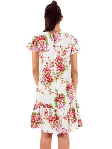 RINASCIMENTO Vestito Con Manica A Sbuffo Donna Estivo A Fiori Di Rinascimento