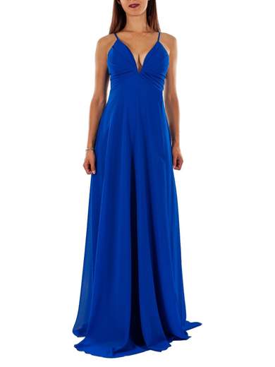 STRABELLO CERIMONIA Vestito Cerimonia Elegante Lungo con Spacco e Scollo a V A29499-3937-GINA