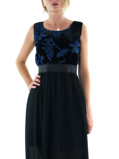 CARMEN UNICA Vestito Lungo Elegante Donna Stile Impero Con Elastico In Vita