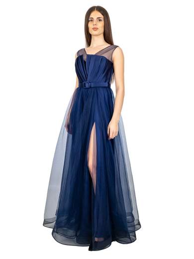 Bianca Brandi Abito Cerimonia Lungo Donna In Tulle Principessa Stile Impero