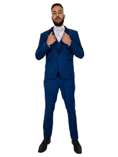 Abito cerimonia uomo Drop 8 con gilet slim fit giovanile
