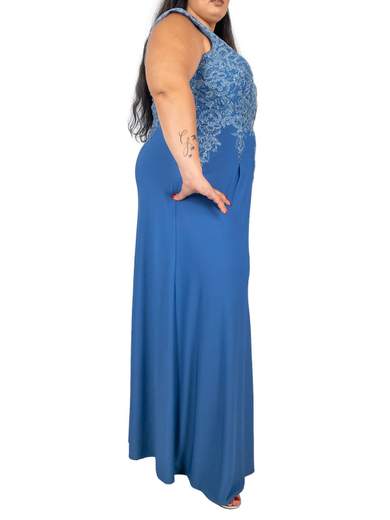 Abito stile impero taglie forti lungo elegante da cerimonia