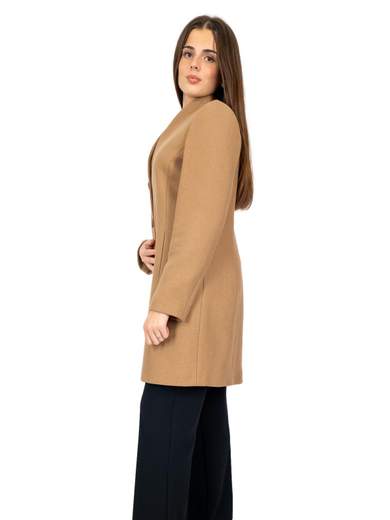 Cappotto donna elegante curvy invernale misto lana