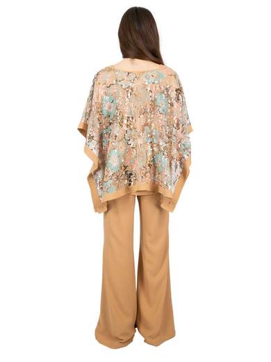 ALLURE Completo Pantalone Donna Elegante Blusa E Top Per Matrimonio