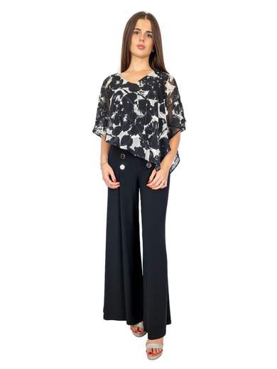 Frank Lyman Completo Pantalone Elegante Da Cerimonia Con Casacca Floreale