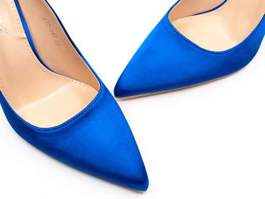 Décolleté blu con tacco alto da cerimonia eleganti donna A30-097