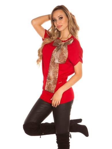 Maglia lunga con fiocco cucito a mano – Eleganza e comfort quotidiano
