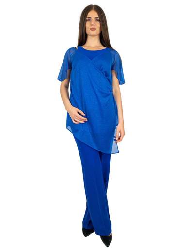 JEAN CRYÒ Pantaloni E Casacca Eleganti Per Cerimonia Con Stola